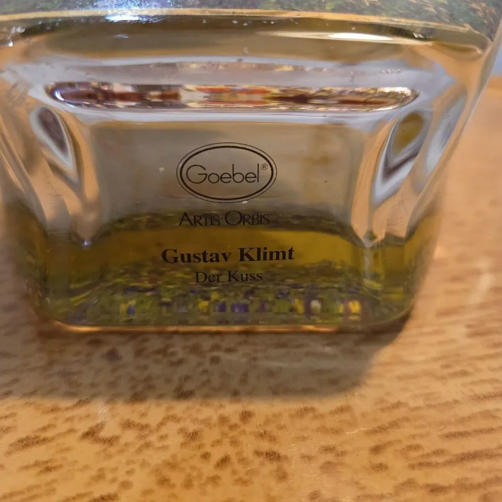 Goebel Artis Orbis Gustav Klimt The Kiss Der Kuss Art Glass Vase 9